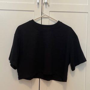 black zara tee